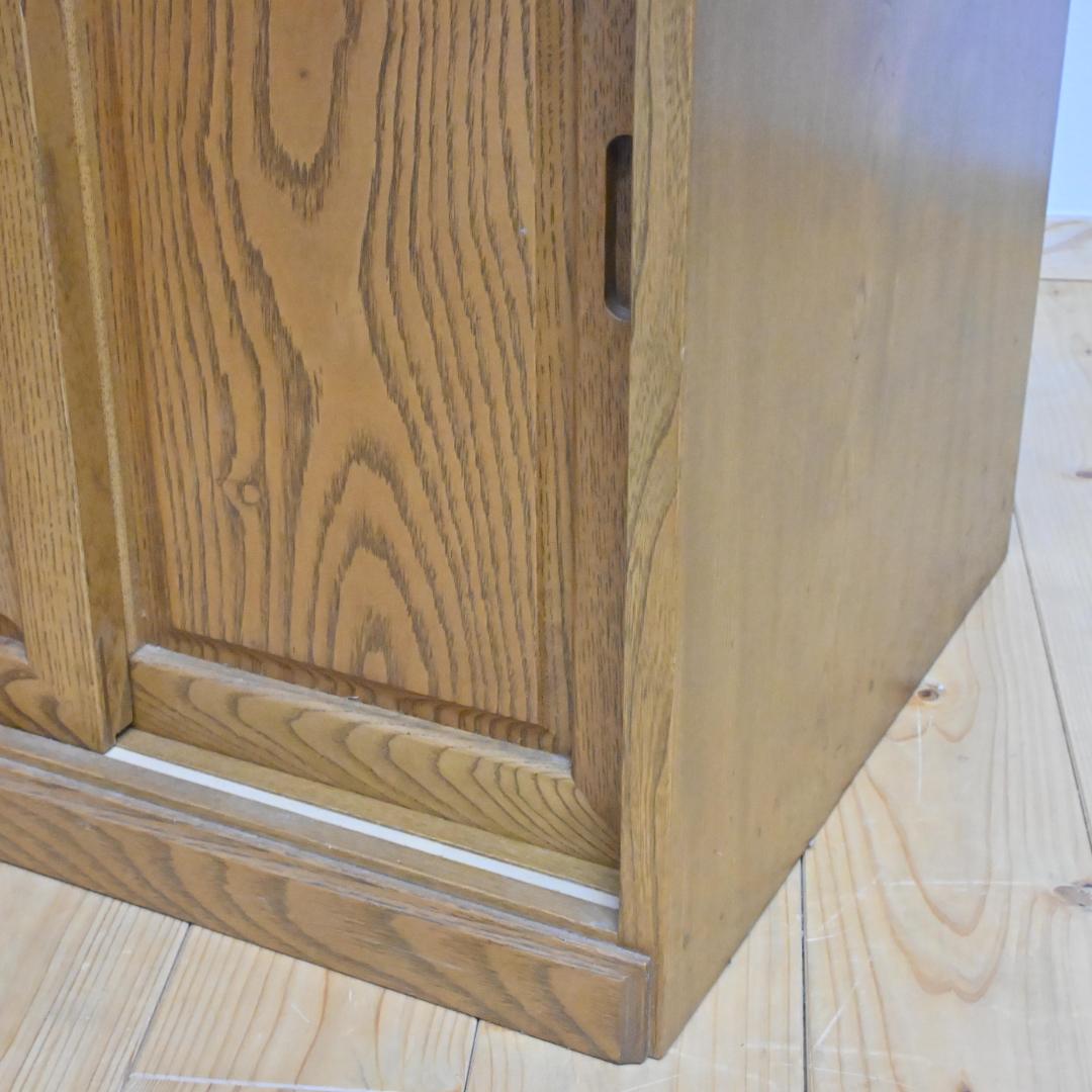 【無垢板レンジ台】天然木・収納棚・サイドキャビネット・手作り高級(静岡受取OK)