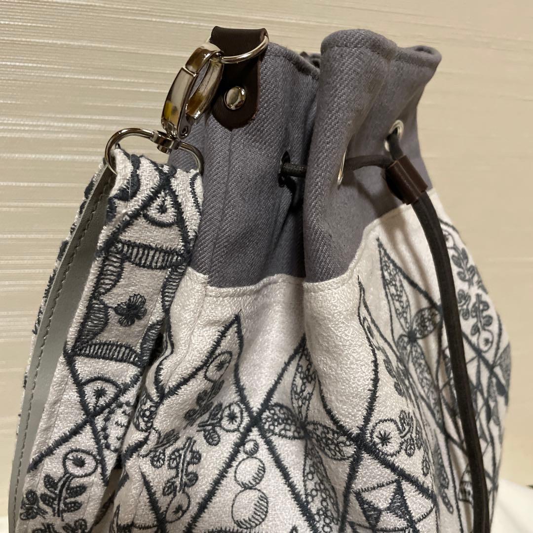 ミナペルホネン　シンフォニー 共布ショルダーベルト付きバッグ ハンドメイド♪