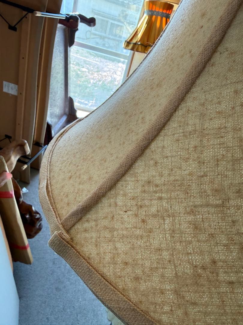 イタリア製 クラシック フロアスタンドランプ 鋳物調×ガラス装飾 151.5cm