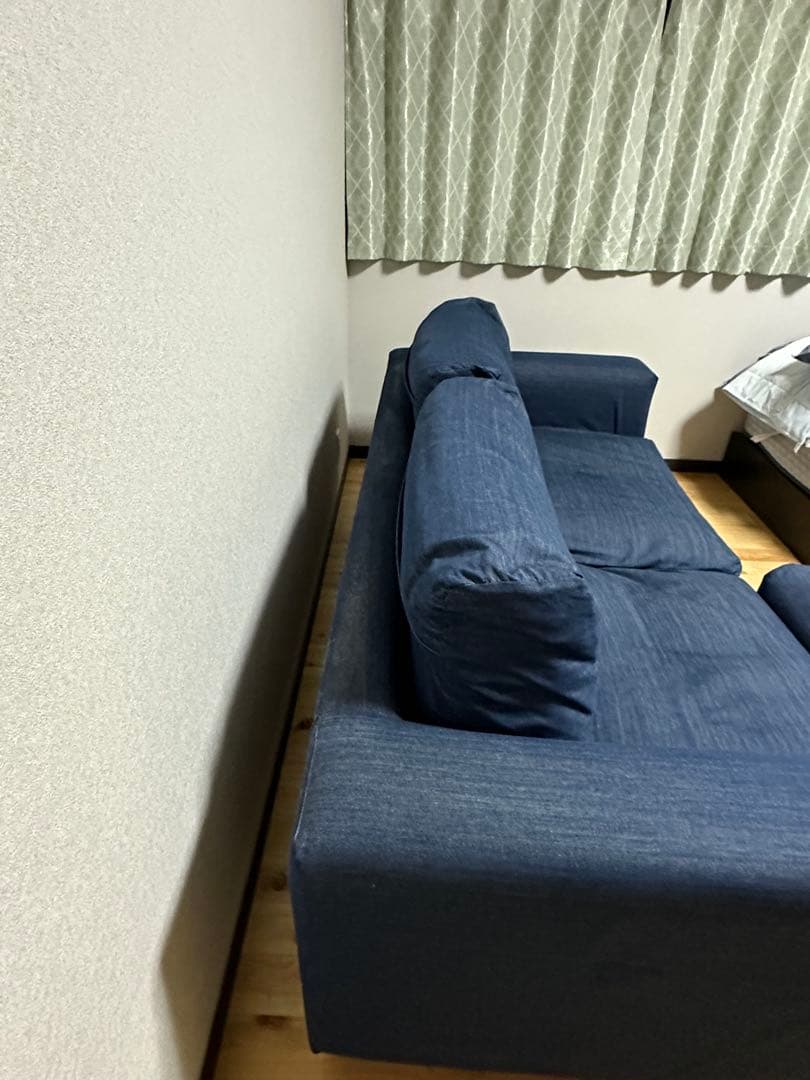 MUJI ネイビー 2.5シーターソファ　オットマン別売り