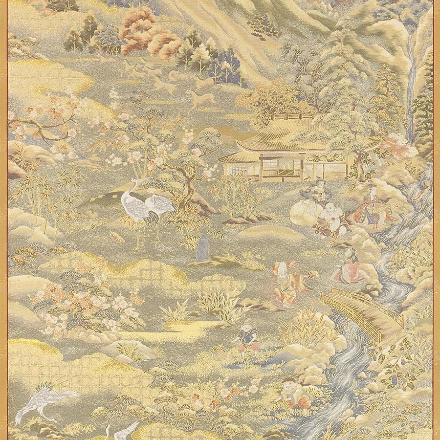 掛軸 高級西陣織 十寿円満図 購入金額100万超 縁起物