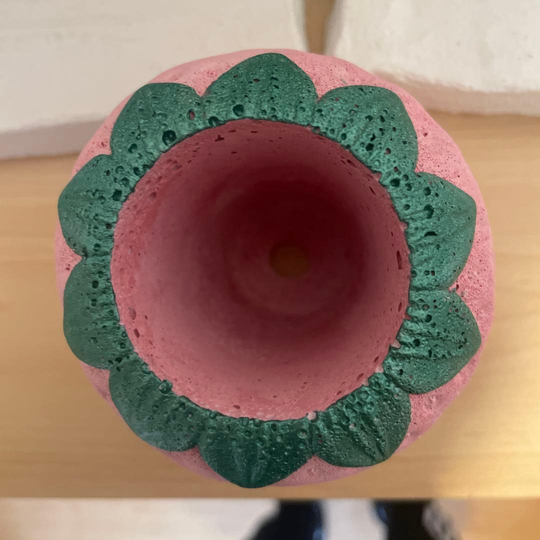 453☆strawberry赤 モルタル雑貨 （お任せ植物付き）486 - メルカリ