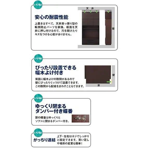たっぷりテレビ壁面収納!②