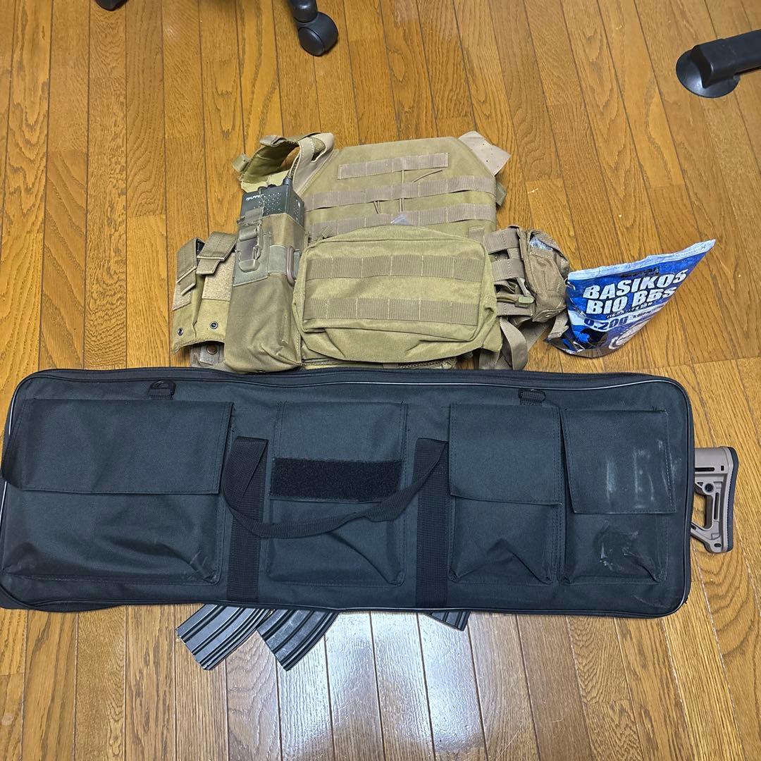 サバゲー　引退品セット　東京マルイ　cqb-r 次世代電動ガン　プレートキャリア