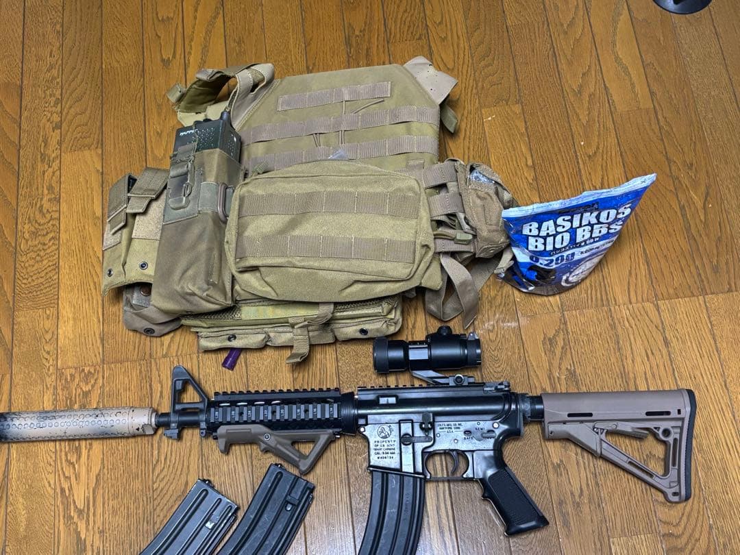 サバゲー　引退品セット　東京マルイ　cqb-r 次世代電動ガン　プレートキャリア