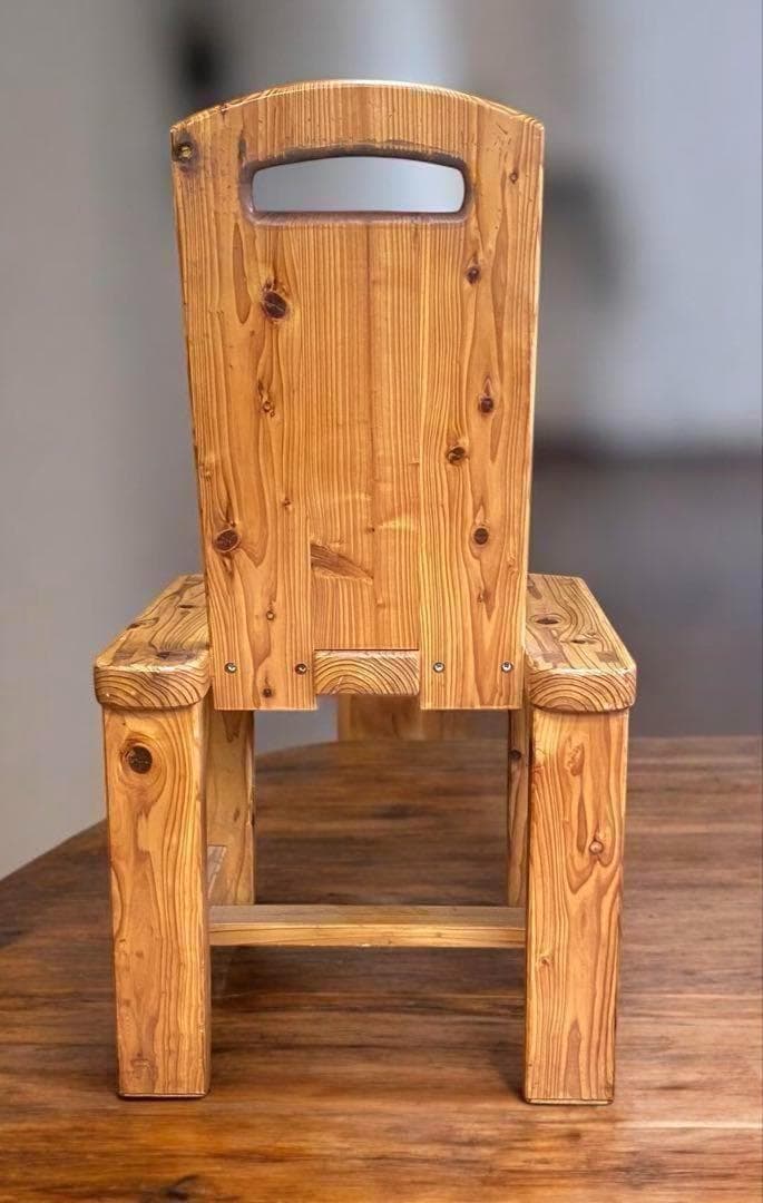 一生もの★重厚ななウッドチェア（1脚）　すべて木製　カントリー風のお店やお部屋に