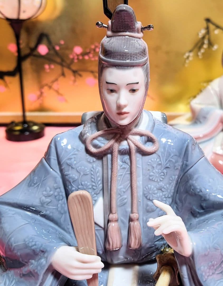 かえ二郎リヤドロ 《極美品》【親王飾り・お内裏様セット】　雛人形セット