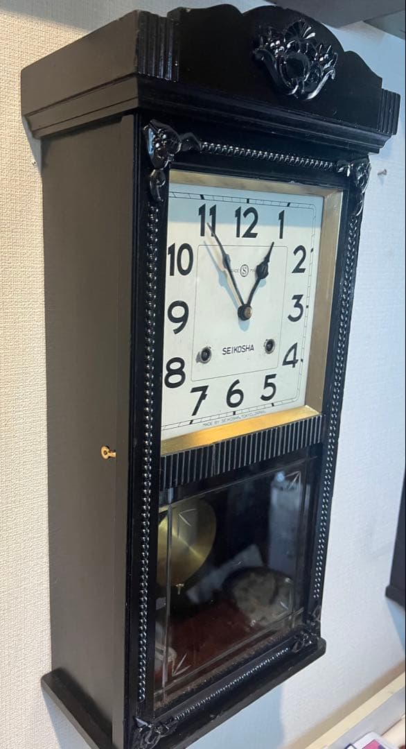 SEIKOSHA精工舎振り子時計ゼンマイ掛け時計柱時計古時計ボンボン時計