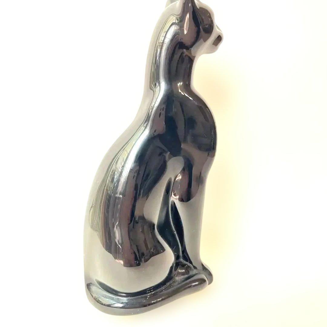 稀少】オールド バカラ BACCARAT 16cm 黒猫 - メルカリ