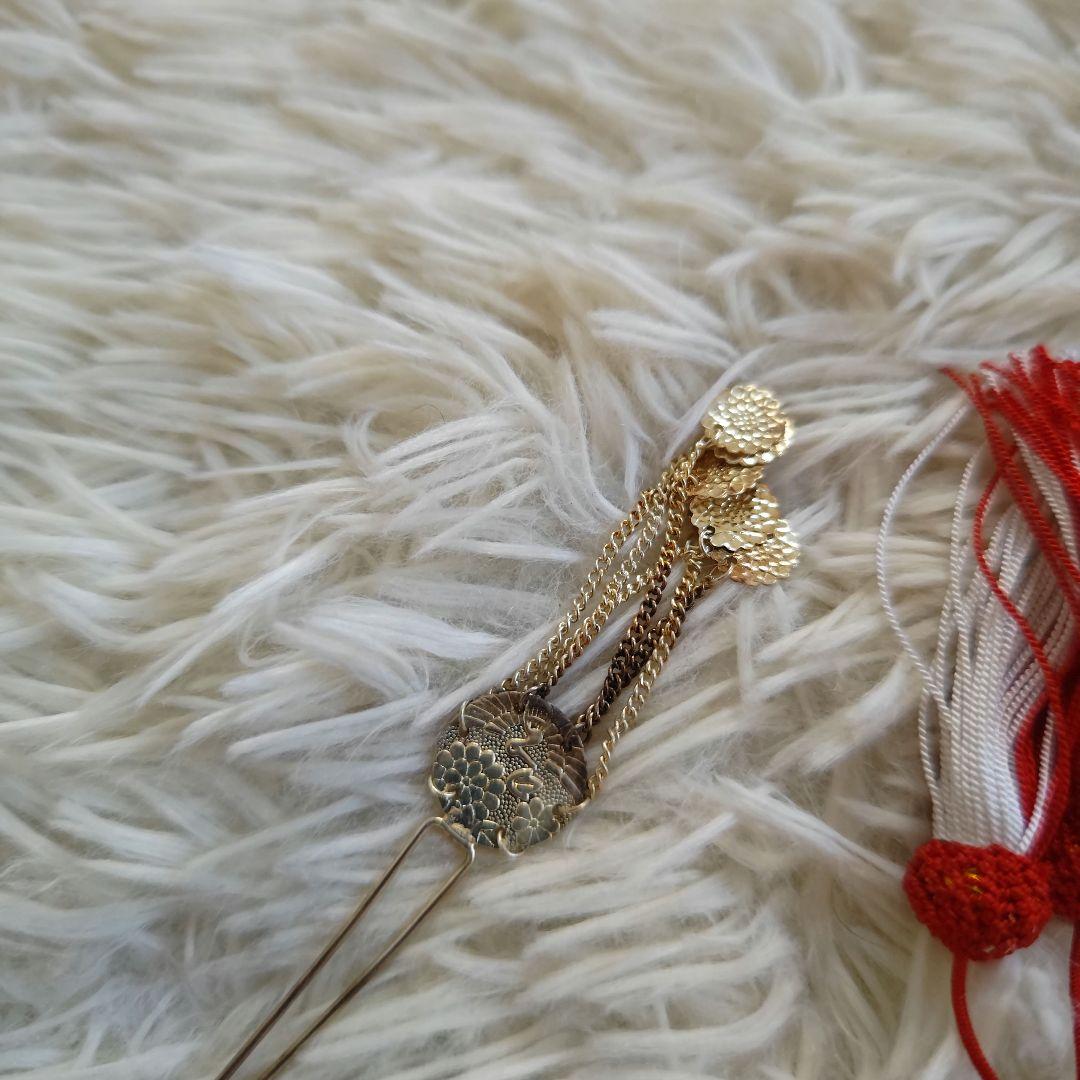 はこせこセット 晴れ着の丸昌 小物セット 七五三 朱色 ７歳 セレモニー