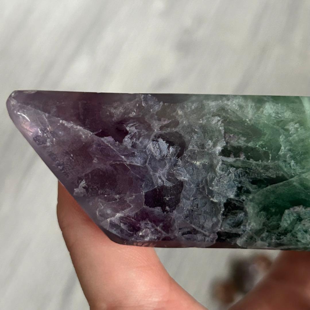 《美》　フローライト　月　濃い　ボウル　お皿　365g