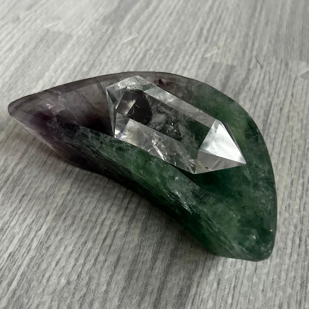 《美》　フローライト　月　濃い　ボウル　お皿　365g