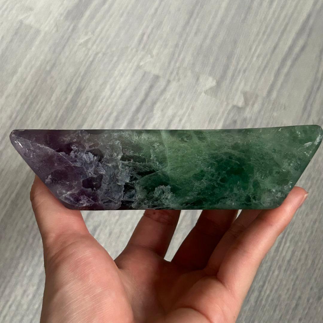 《美》　フローライト　月　濃い　ボウル　お皿　365g