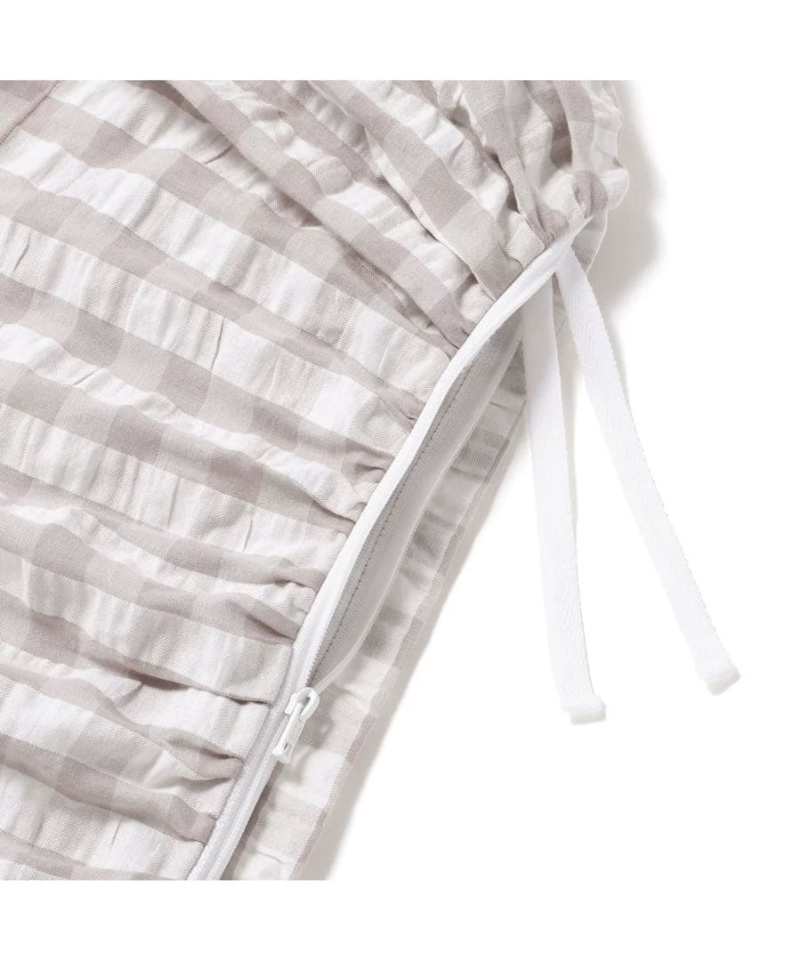 フランフラン　フリルチェック掛け布団カバー