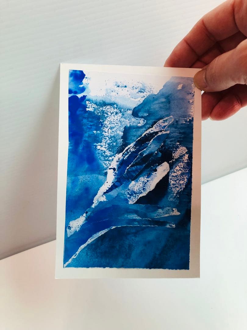 コラージュ 抽象画 アート 原画 ポストカードサイズ - メルカリ