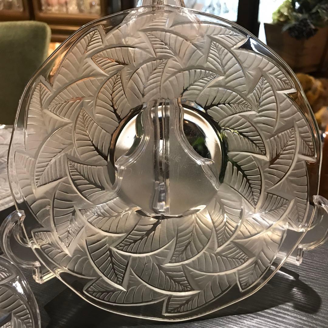 稀少楽しいラリックLaliqueオルモーORMEAUXクリスタルデザートプレート