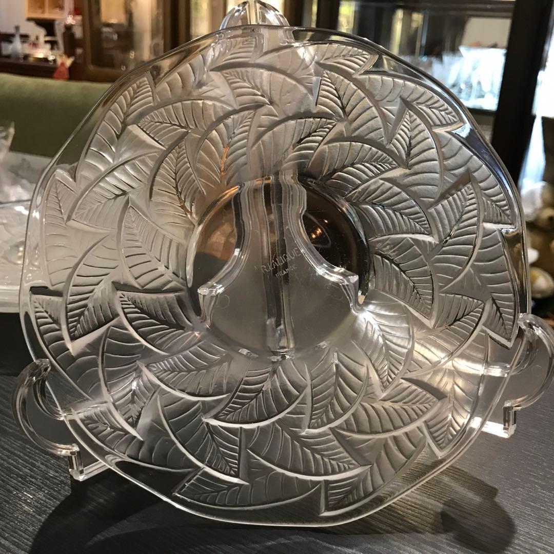 稀少楽しいラリックLaliqueオルモーORMEAUXクリスタルデザートプレート