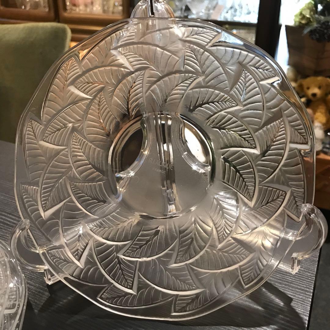 稀少楽しいラリックLaliqueオルモーORMEAUXクリスタルデザートプレート