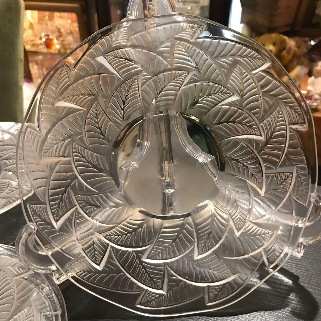 稀少楽しいラリックLaliqueオルモーORMEAUXクリスタルデザートプレート