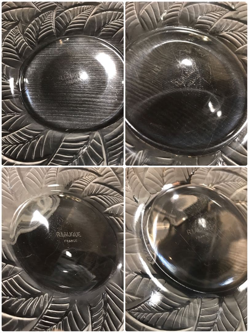 稀少楽しいラリックLaliqueオルモーORMEAUXクリスタルデザートプレート