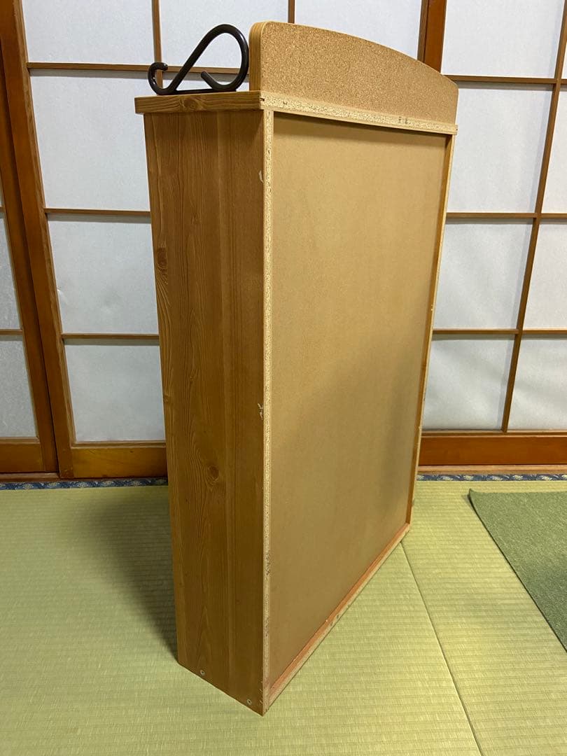 昭和レトロ】木製 本棚 棚板高さ調整可 チェック柄 幅57cm レトロ家具