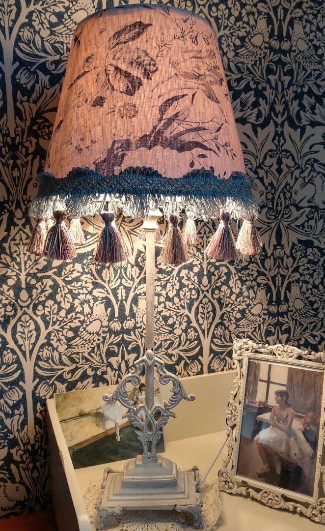 CABBAGES&ROSESキャベジスローゼズ生地テーブルランプシェードUSED