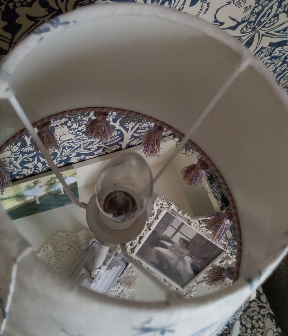 CABBAGES&ROSESキャベジスローゼズ生地テーブルランプシェードUSED