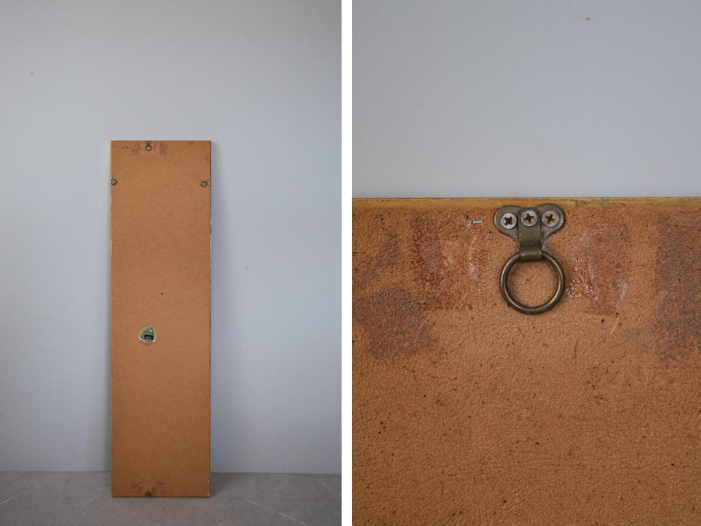 英国アンティークゴールドフレームミラー/壁掛け鏡ウォールミラー(79-114)