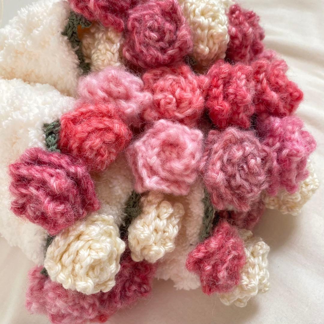 花束　ブーケブランケット　プレゼント　バラ　毛糸　お祝い　モコモコ　卒業式