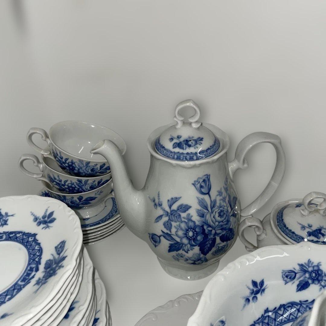 値下げ Rosary YAMATO JAPAN 青い花柄 食器セット 約40点