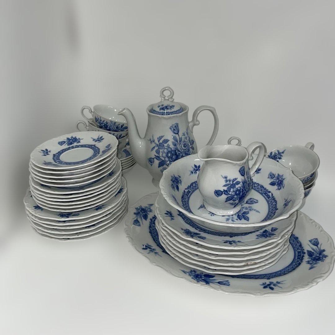 値下げ Rosary YAMATO JAPAN 青い花柄 食器セット 約40点