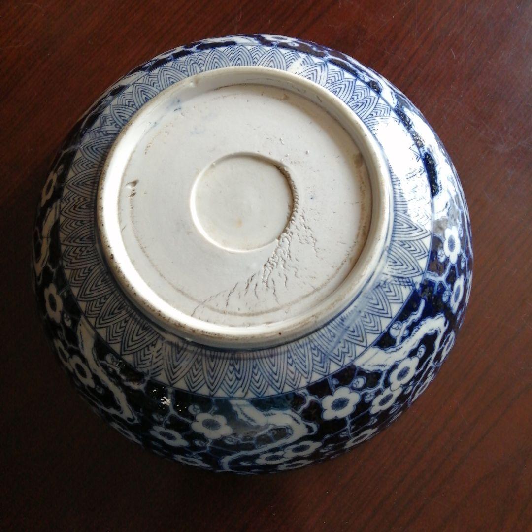 伊万里　染付総模様大鉢　32.8cm　幕末～明治期