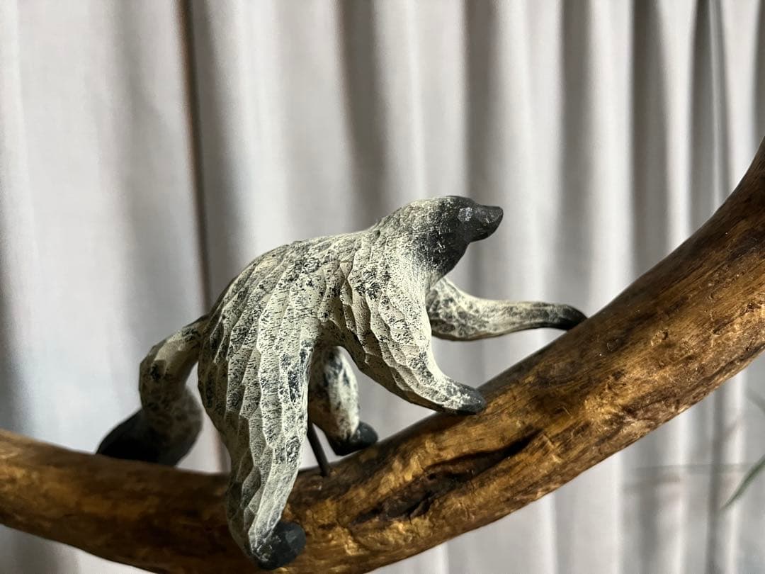 苔むす木工 木彫+流木 モビール