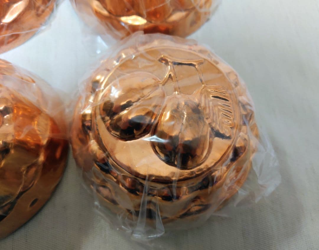 コッパーモールド フルーツ柄 6点セット フランス 壁掛けリング付