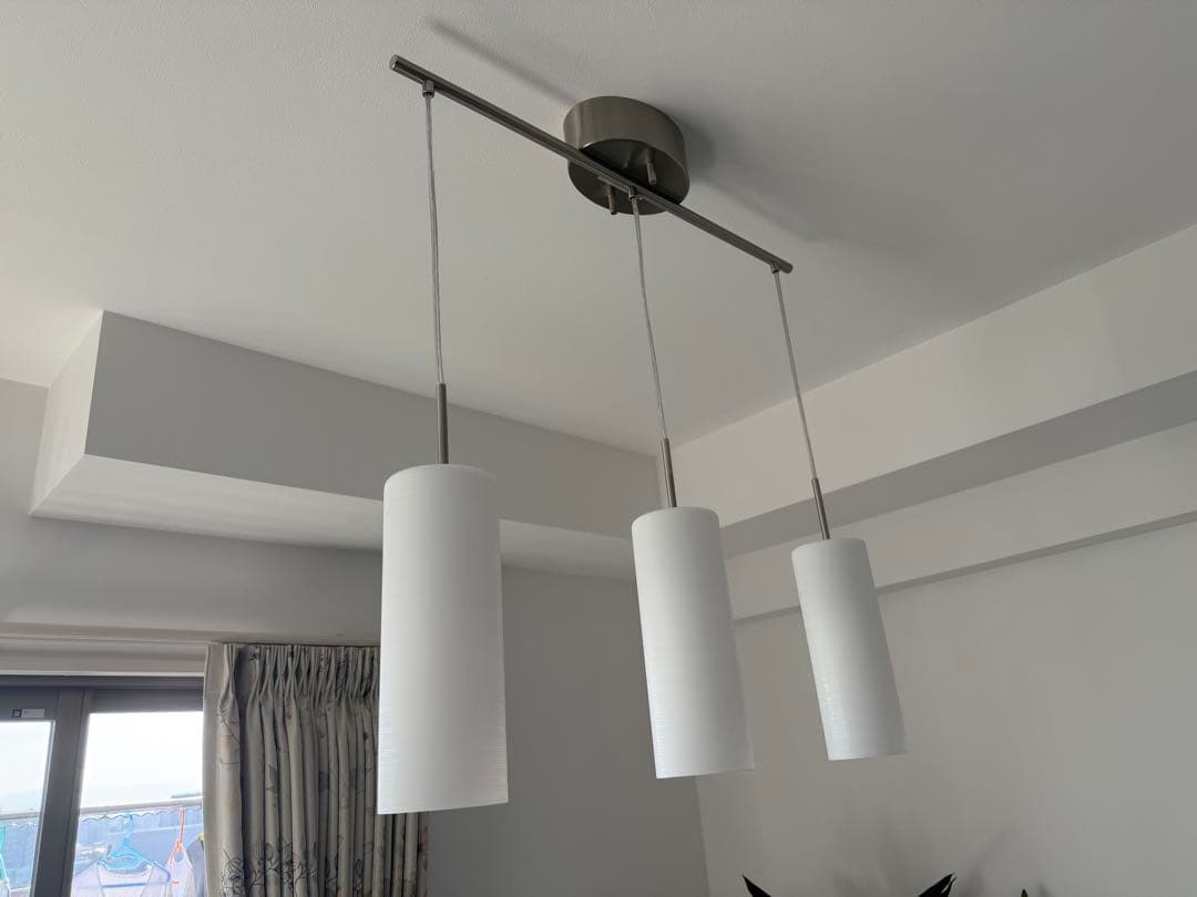 3灯ペンダントライト ホワイト ガラス