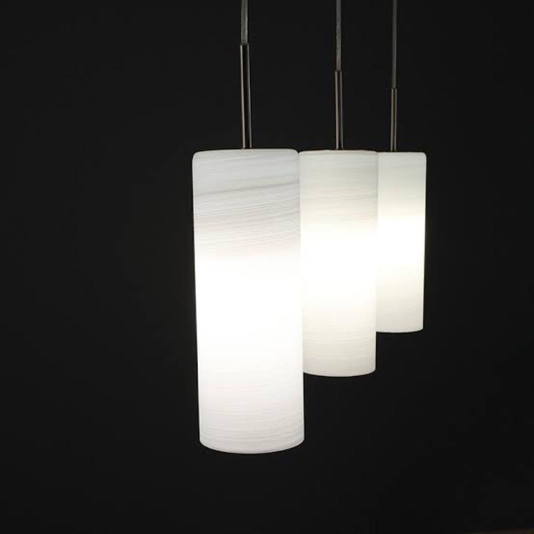 3灯ペンダントライト ホワイト ガラス