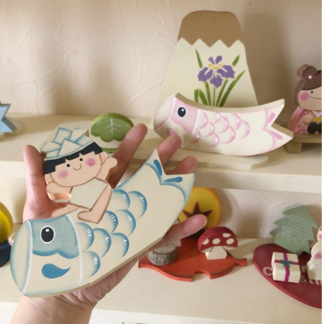 5月人形 ナチュラル 兜 端午の節句 鯉のぼり ナチュラル雑貨 トールペイント