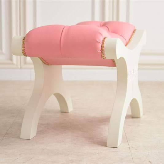 デザインスツール オットマン ピンク