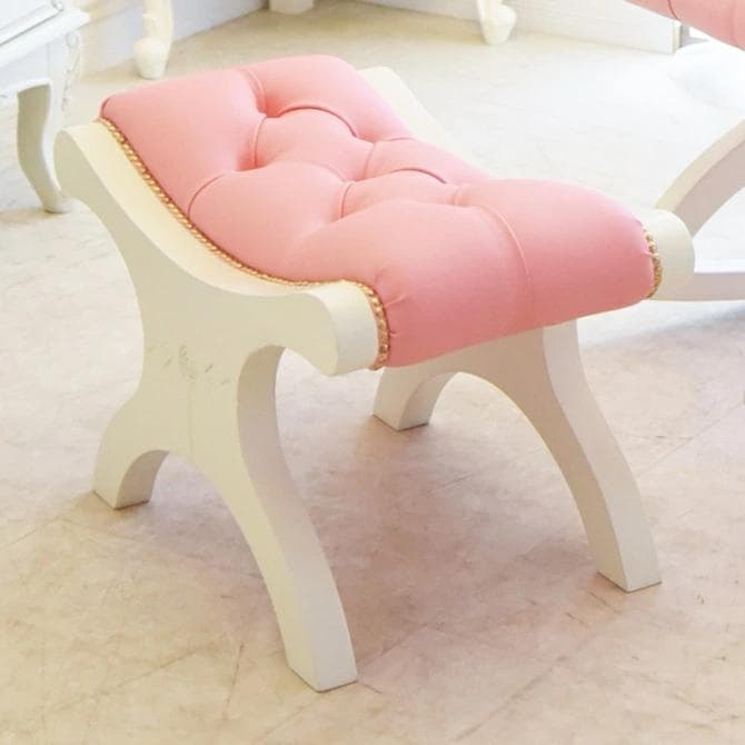 デザインスツール オットマン ピンク