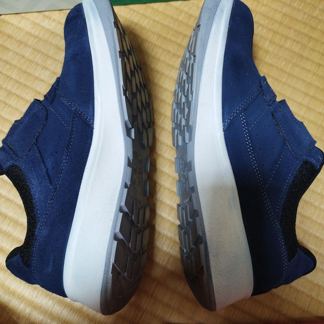 【綺麗め】25.5cm 最新靴 安全靴 ミドリ アンゼン ブルー バンドタイプ