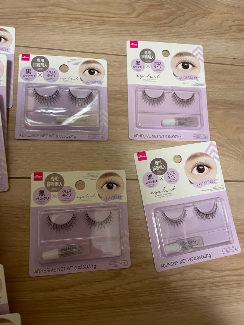 【廃盤】 ダイソー つけまつげ　クロスタイプ　A10 No.36 64個セット