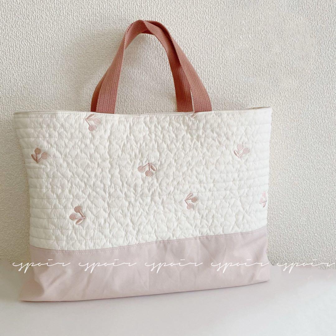 【送料無料】入園入学3点セット(さくらんぼ柄)ピンク