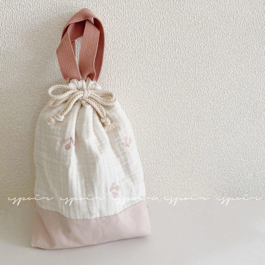 【送料無料】入園入学3点セット(さくらんぼ柄)ピンク