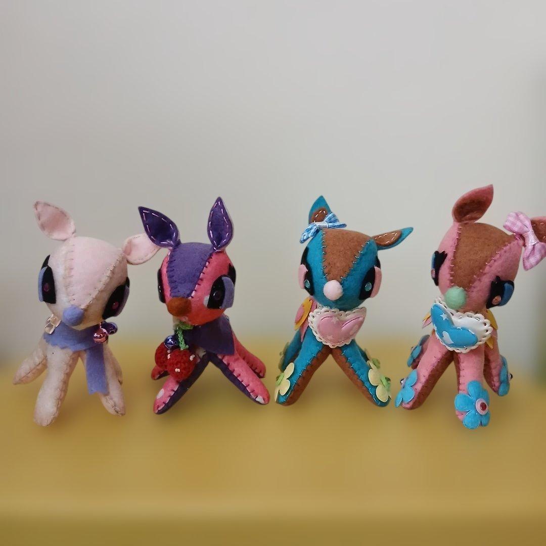 作家様　バンビ　フェルトぬいぐるみ　11体セット品