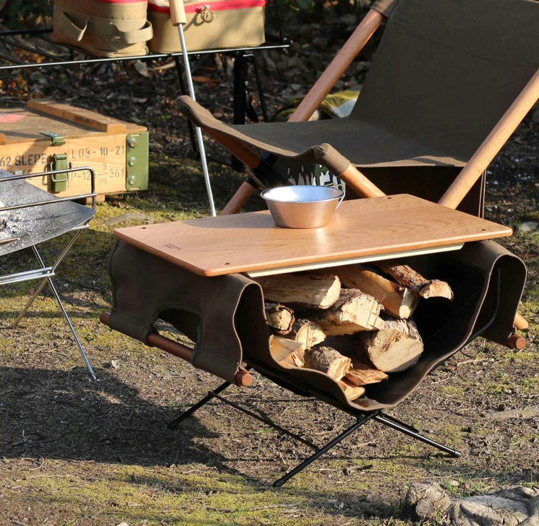 新品ハングアウト、スタッキングテーブル、フィールドラック、ログキャリースタンド