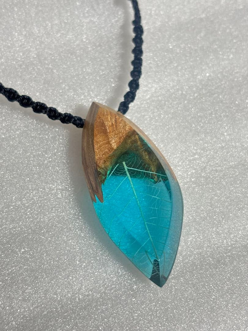 エデンリフの葉脈石 蒼葉 753WORKS ウッドレジン