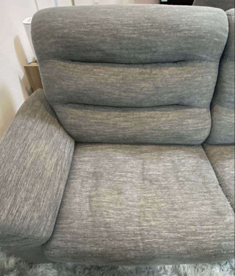 ニトリ　3人掛けソファ　Nポケット　ミドルグレー