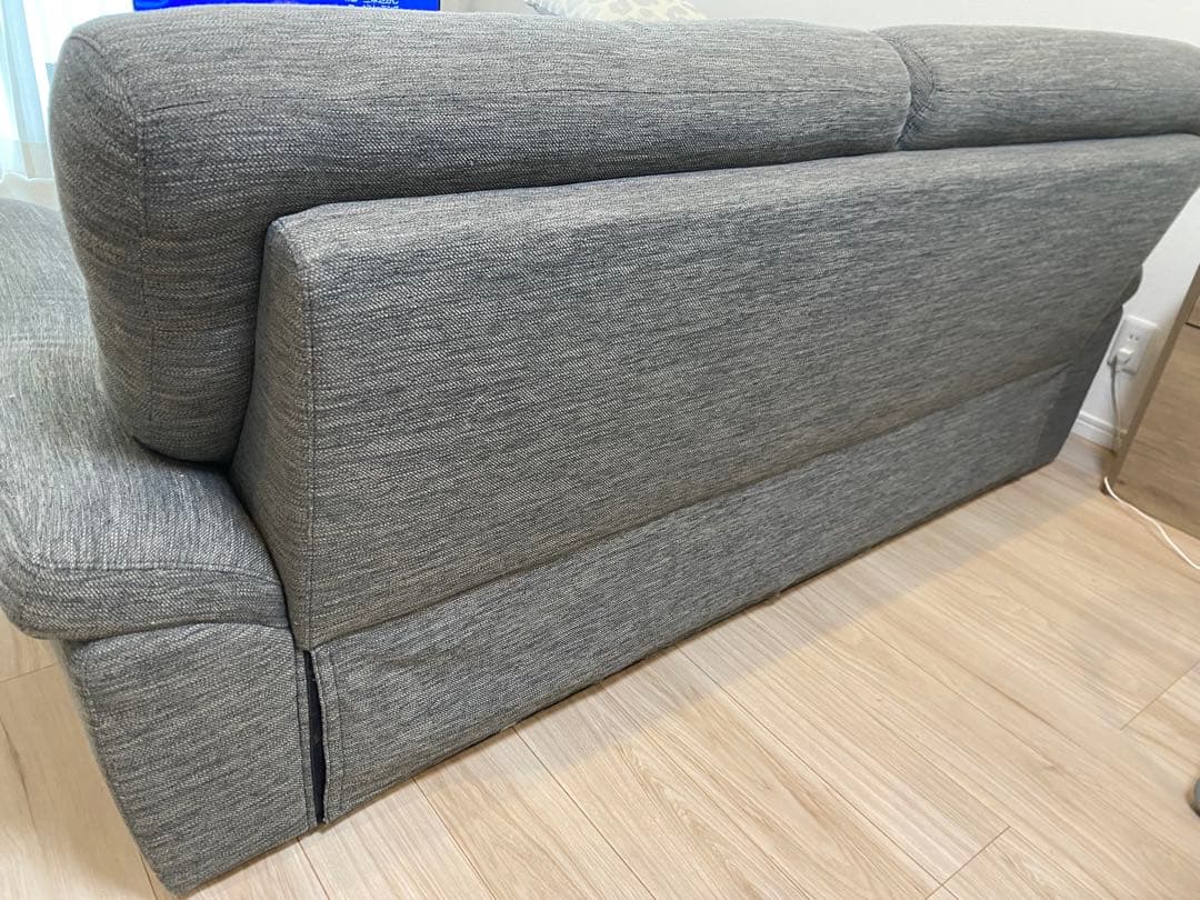 ニトリ　3人掛けソファ　Nポケット　ミドルグレー