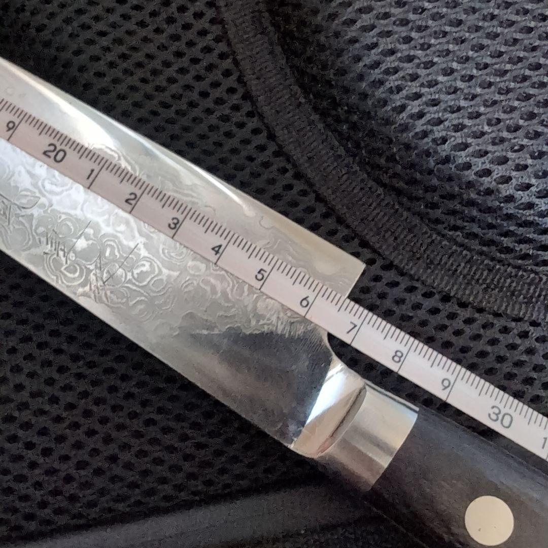 粉末ハイス鋼　ダマスカス 筋引 牛刀 包丁 約27cm(26.5cm)　鳳皇琳