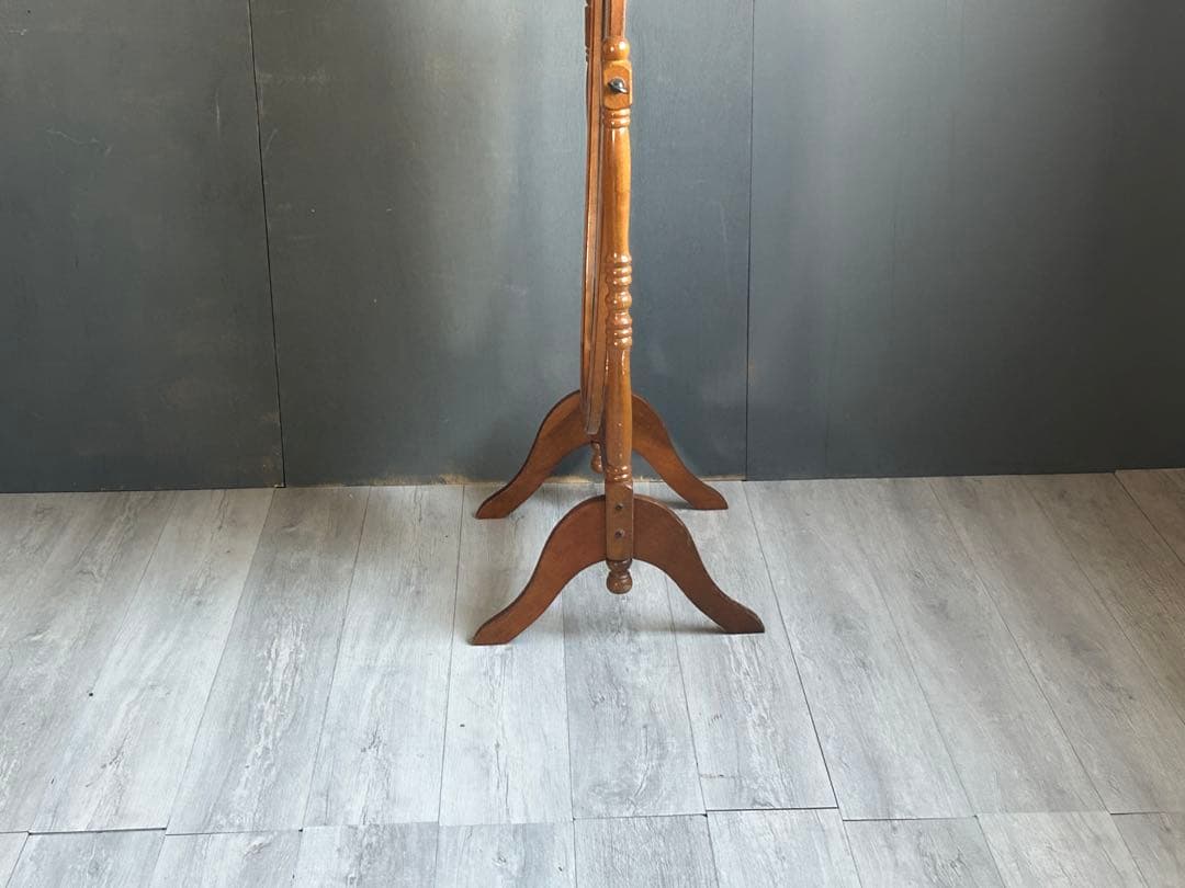 希少　ヴィンテージ　オーバル型　ミラー　スタンドミラー　縦長　ろくろ　SS